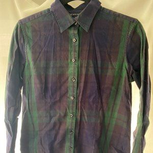 Brooks Brothers "346" Black Watch Button Down Size 4